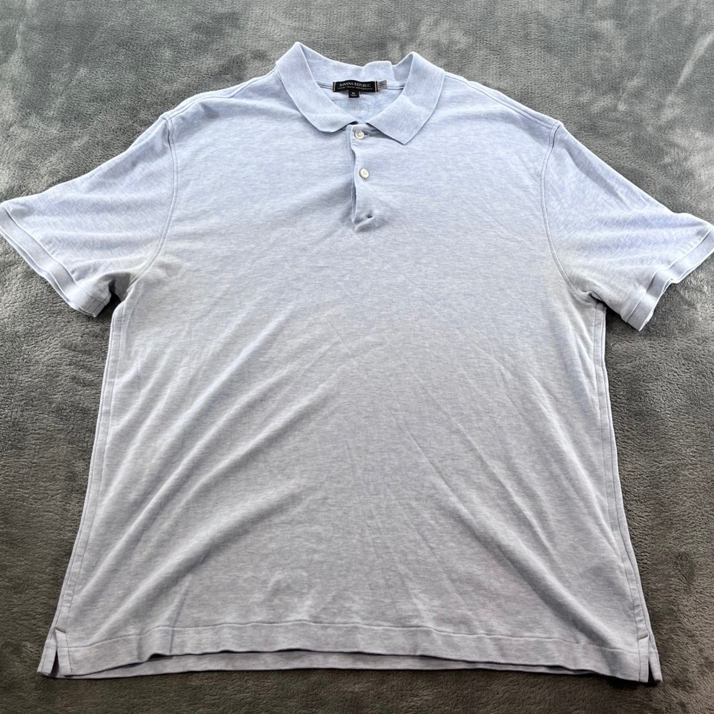 Banana Republic Luxury Touch Performance Polo Shirt Light Blue XL 857757-00